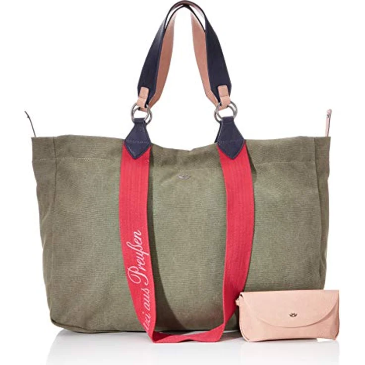 Fritzi aus Preußen Izzy Canvas Shopper Tasche, 45 cm, 100% Baumwolle, oliv – Bild 6