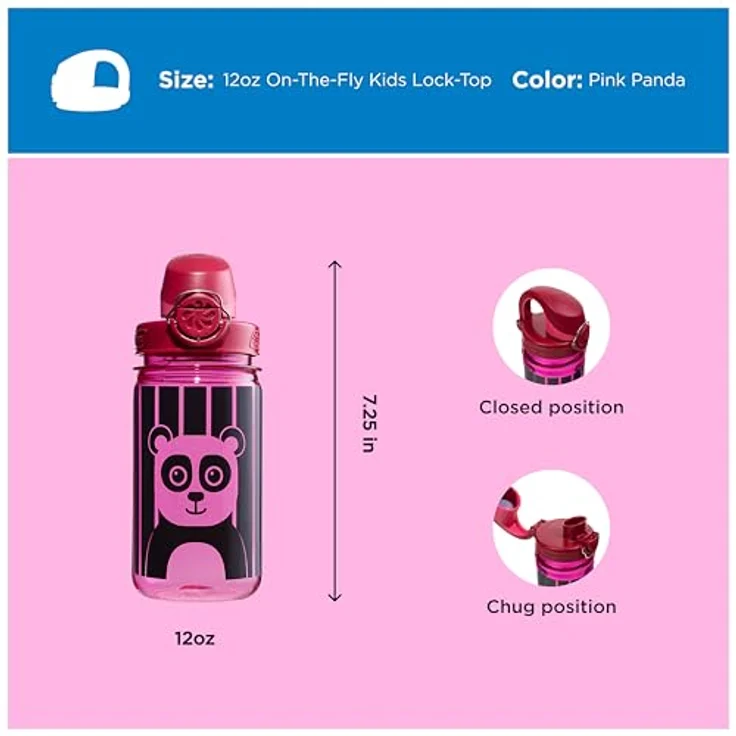 Nalgene Trinkflasche 'OTF Kids Sustain', 0,35 L, bruchfest, einhandbedienbar, BPA-frei, aus 50 % recyceltem Material – Bild 5