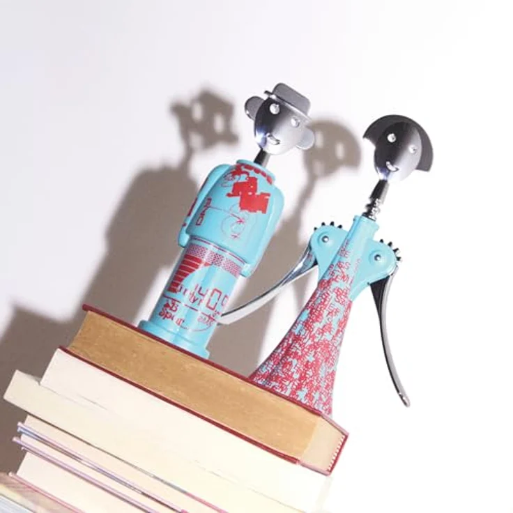 Alessi Liquid AM23A 31, Design-Korkenzieher aus Alkipapier und verchromtem Zamak, phosphoreszierend, mehrfarbig – Bild 3