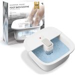Sharper Image Elektrisch Beheizbare Fußbadewanne SOOTHE mit Sprudelfunktion- und Spritzschutz, weiß