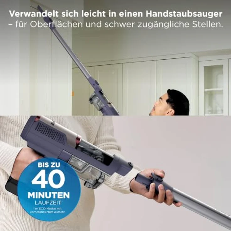 Shark BU3621EUT, Akku-Stielstaubsauger mit automatischer Absaugstation und motorisierter Bodendüse für Tierhaare – Bild 8