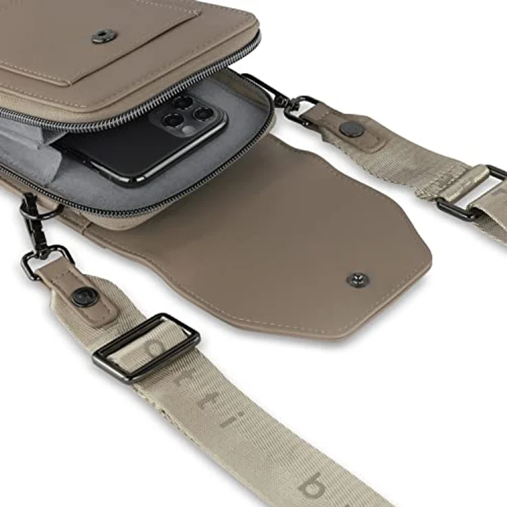 Bugatti Almata Crossover Börse, elegante Handtasche mit verstellbarem Schulterriemen, Braun – Bild 5