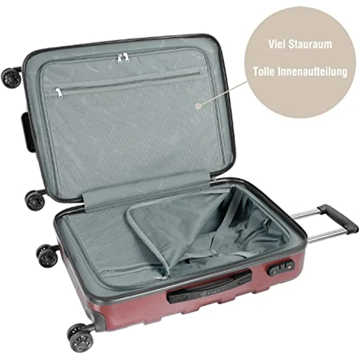 Bugatti Koffer Galatea, Rot, (96 l, S, M, L) – Bild 5