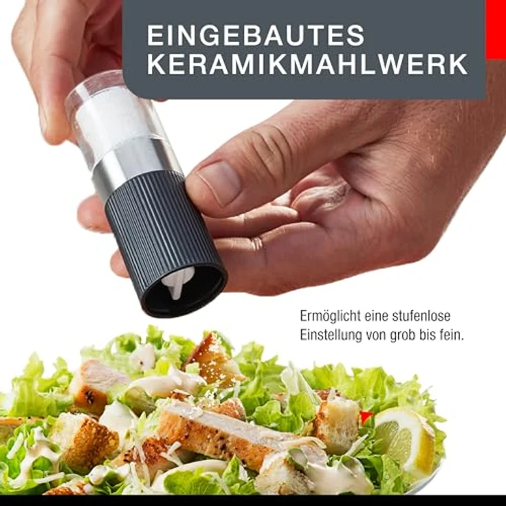Gefu Salz- und Pfeffermühle TUSOME, 2 Stück – Bild 4