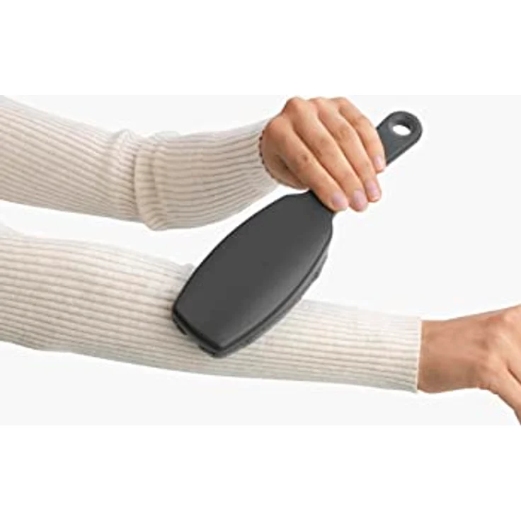 Brabantia - Textilbürste - Fusselentferner für Kleidung - Entfernt Fussel, Staub & Tierhaare - Doppelte Velourspads - Ergonomischer Griff - Polsterstoffreiniger - Dark Grey - 24,5 x 3,5 x 6,5 cm – Bild 4