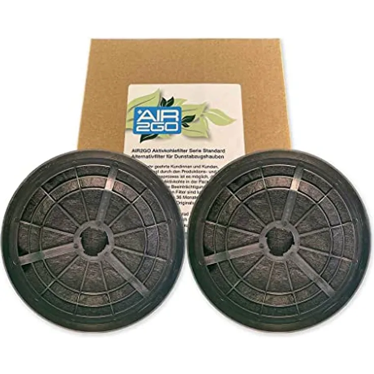 AIR2GO Aktivkohlefilter als Ersatz für NEG GF15 (2 Stück)