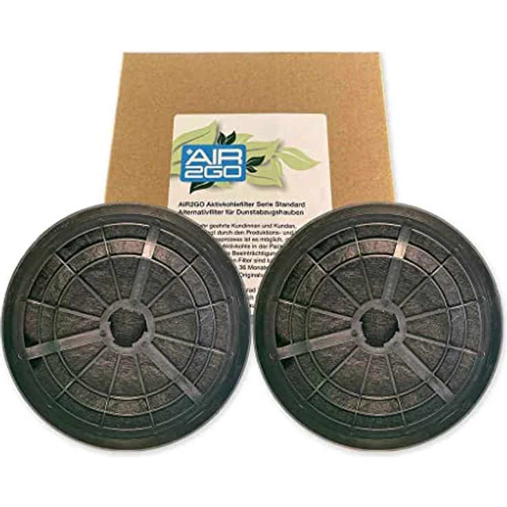 AIR2GO Aktivkohlefilter als Ersatz für NEG GF15 (2 Stück) – Bild 1