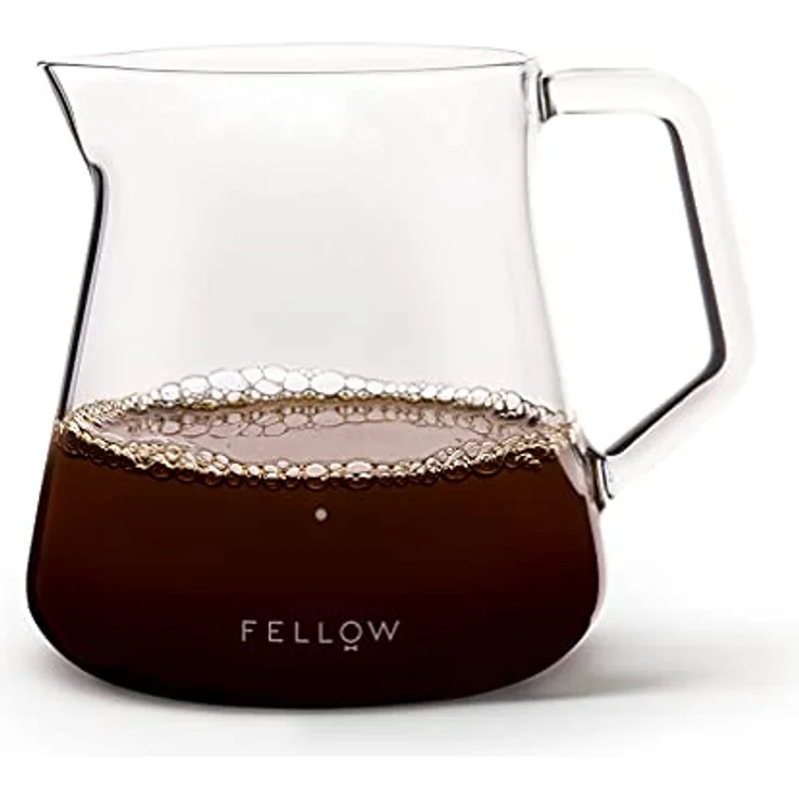 Fellow Mighty Kleine Glaskaraffe für Kaffee und Tee, klares 5 mm Borosilikatglas, 500 ml Fassungsvermögen, tropffreier Ausguss, stabiler Griff – Bild 1