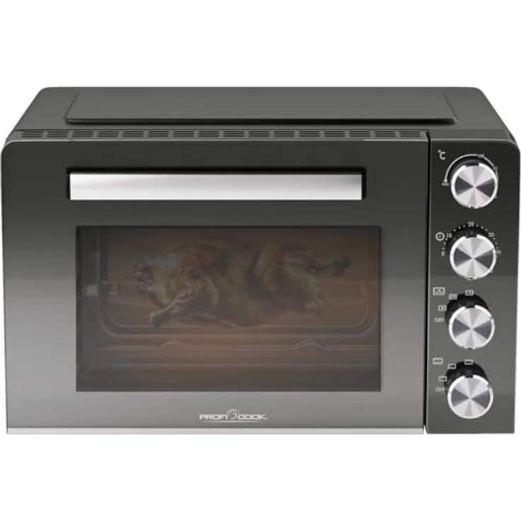 ProfiCook® Minibackofen 30L | Umluft + Ober-/Unterhitze | Drehspieß, Pizzastein, Timer | 1500W | PC MBG 1277 – Bild 1