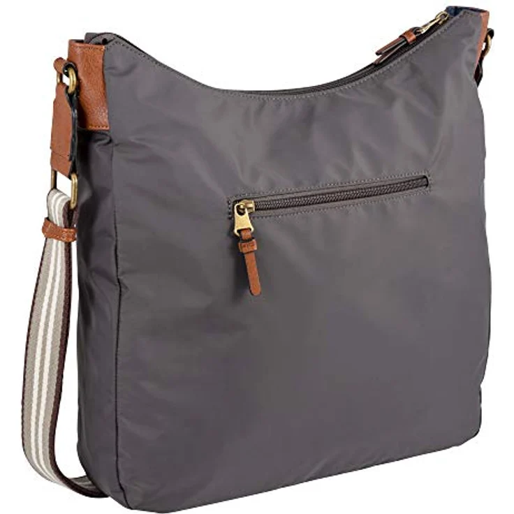 camel active Umhängetasche Bari, Nylon mit mehreren Reißverschlusstaschen, modischem Umhängeriemen, ideal für Freizeit und City – Bild 4