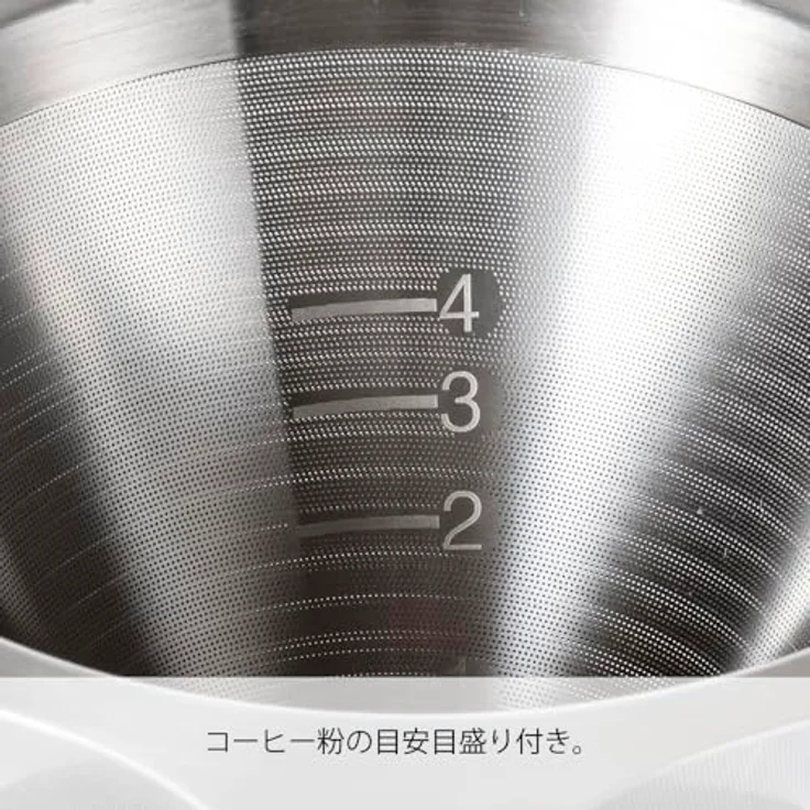 Hario V60 Porzellan Kaffeefilter, doppelter Mesh-Filter aus Edelstahl für perfekten Kaffeegenuss, Silber – Bild 4