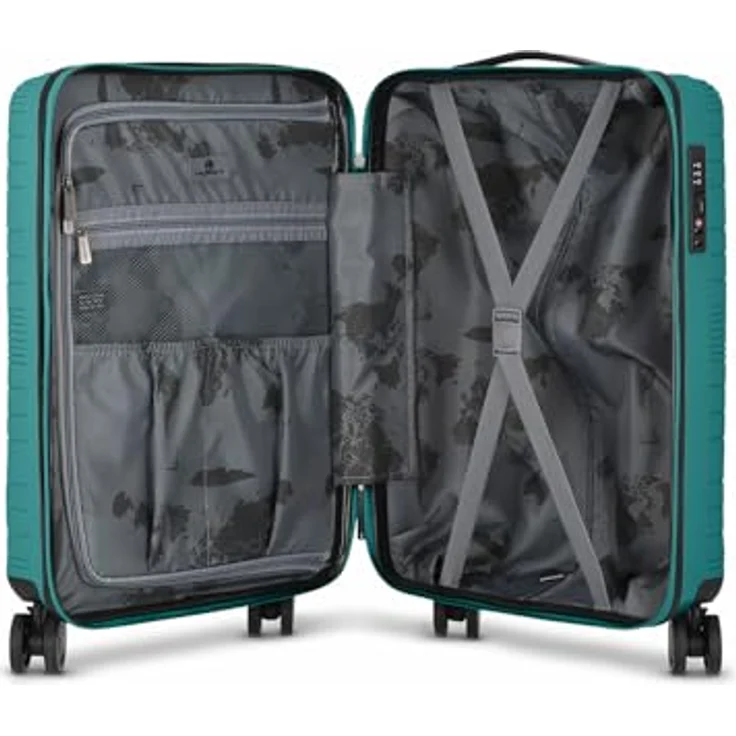 Franky Dallas 3.0 Hartschalen-Trolley mit 4 Rollen S 55 cm | Ausgestattet mit TSA-Schloss, Dehnfalte, Innenfächer, Leicht | Carry on Luggage für Männer-Frauen - Ideal für Flug-Geschäftsreisen – Bild 5
