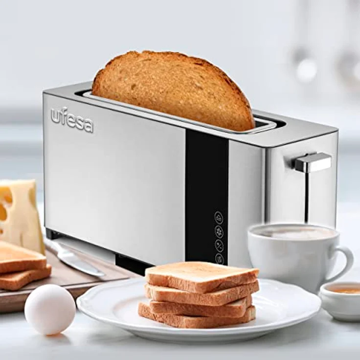 Ufesa Plus Delux Toaster 1 Extra Lange Scheibe, LCD-Digitalbildschirm, 1050 W, 1 breiter Schlitz, 7 Bräunungstufen – Bild 5