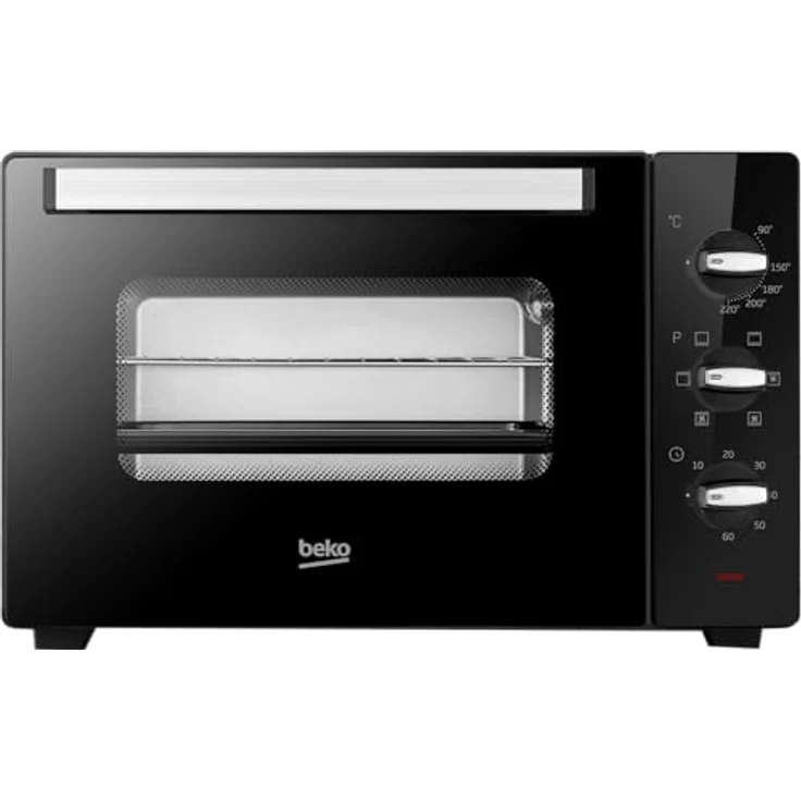 Beko BMOF38B, Minibackofen mit 38 Liter Fassungsvermögen, Heißluftzirkulation und 60-Minuten-Timer, schwarz – Bild 1