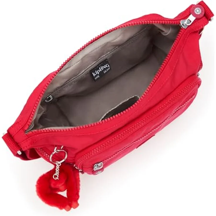 KIPLING Umhängetasche GABBIE S, Rot mit vielen Fächern – Bild 4