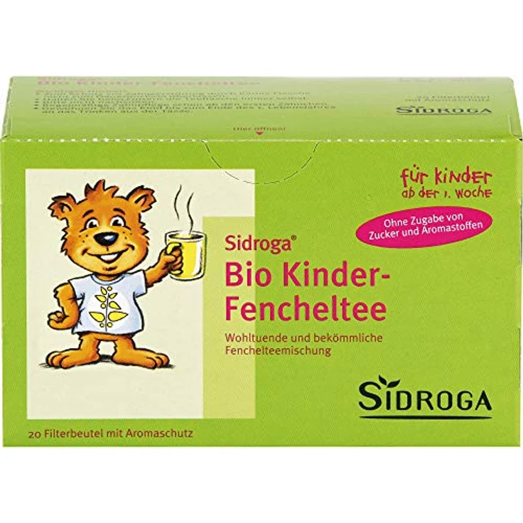 Sidroga Bio Kdr Fencheltee, Kräutertee für Kinder mit Fenchel und Anis, 20 Filterbeutel à 2,0 g – Bild 5