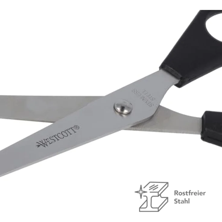 Westcott E-31170 00 Schere Büro, rostfrei, symmetrisch, 17 cm-7 Zoll, schwarz – Bild 4