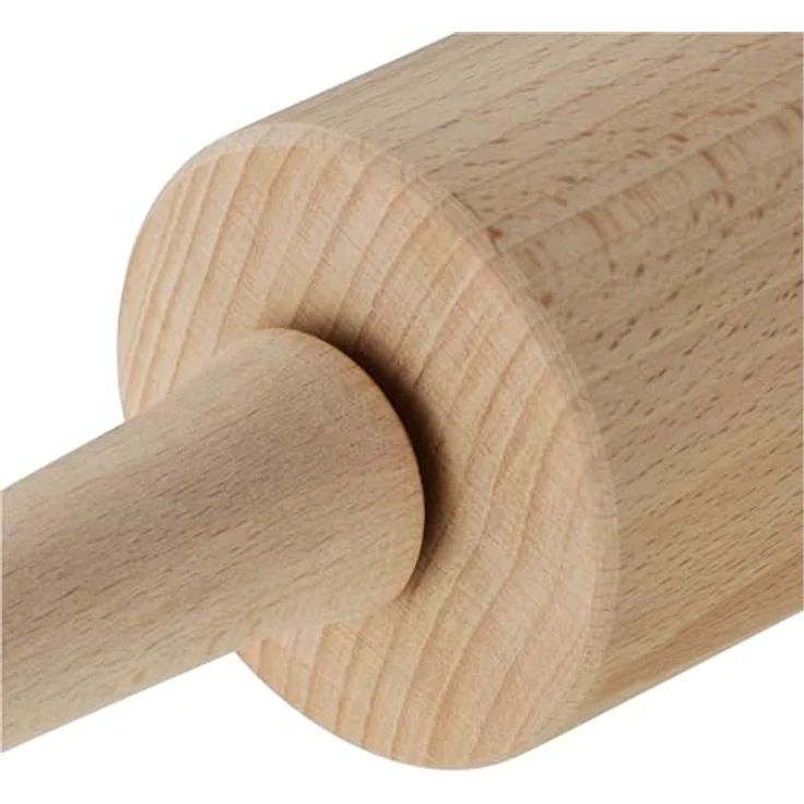 Kaiser Ptisserie Teigausroller, 25 cm, Nudelholz, Buchenholz, Leichtlauf-Gleitlager, breite Ausrollfläche – Bild 6