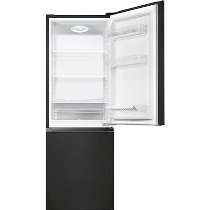 Heinrich´s HEINRICHS Kühlgefrierkombination 175Liter, Kühlvolumen 122L, Gefrierfach 53L,LED Beleuchtung,Kühlschrank Türanschlag wechselbar, leise 39dB,große Tiefkühlboxen, 7 Temperaturstufen, schwarz – Bild 3