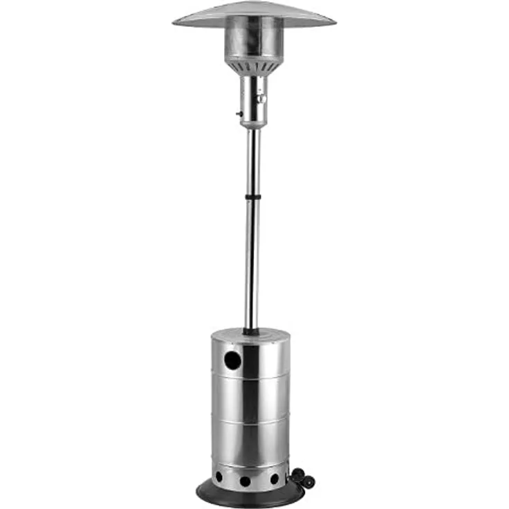 GrillChef by LANDMANN Gasheizstrahler | Mit Piezozündung und stufenlos regulierbarer Gaszufuhr | Edelstahl-Ausführung | Höhe 221 cm