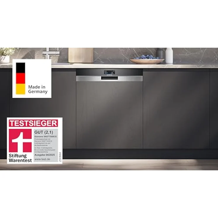 Siemens SN57TS00CE teilintegrierbarer Geschirrspüler, 14 Maßgedecke, Zeolith-Trocknung, 43 dB, Home Connect, flexComfort Pro, Energieklasse A, 60 cm – Bild 4