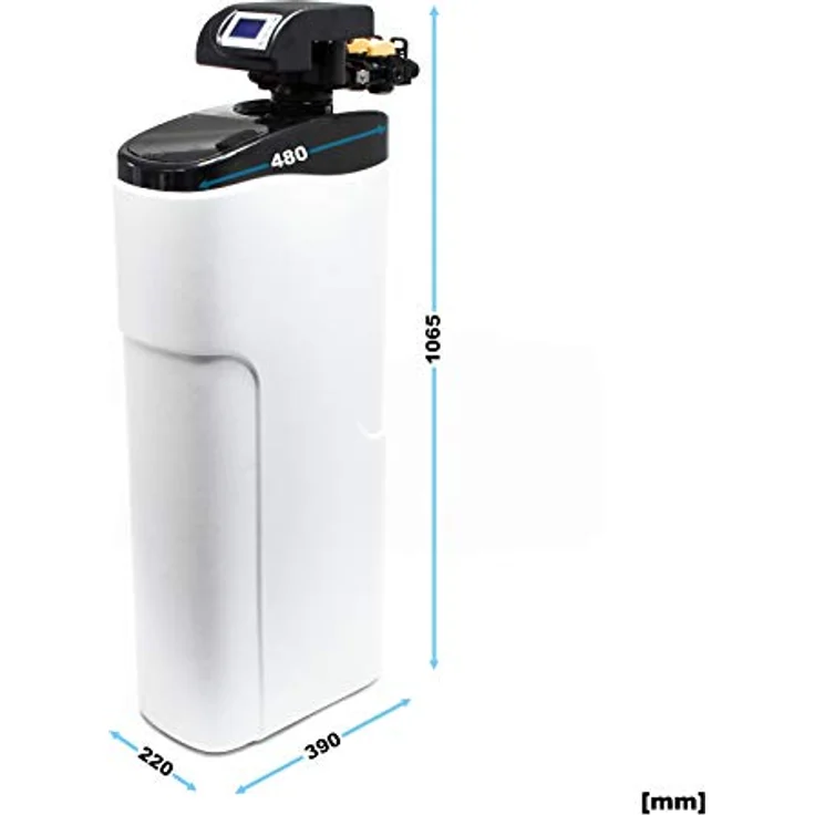 Wiltec SOFT-D Wasserenthärtungsanlage, 1000 l/h Wasserentkalkung mit Ionentauscher und 30 l Soletank – Bild 2