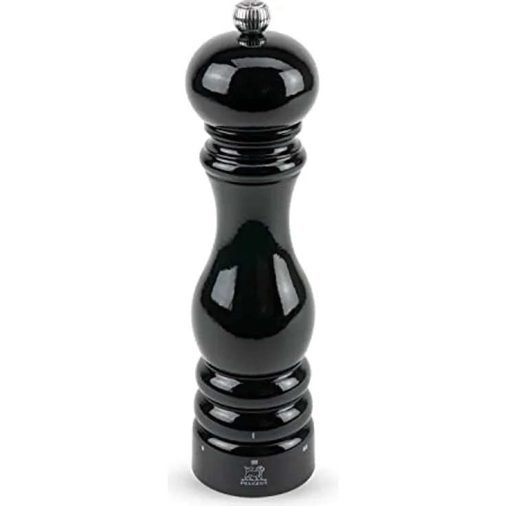 PEUGEOT Salzmühle PARIS 22cm, Buchenholz Schwarz, uSelect Mahlwerk aus Zirkonia für feines Salz