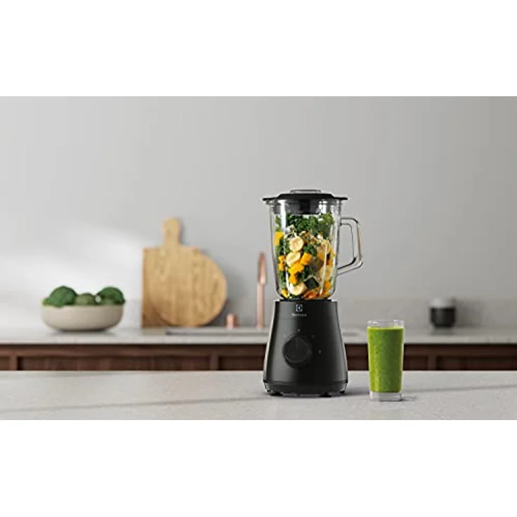 Electrolux E3TB1-4GG Standmixer, 500 Watt, 1,5 Liter, Puls-Funktion, Deckel, Drehregler, schwarz – Bild 8