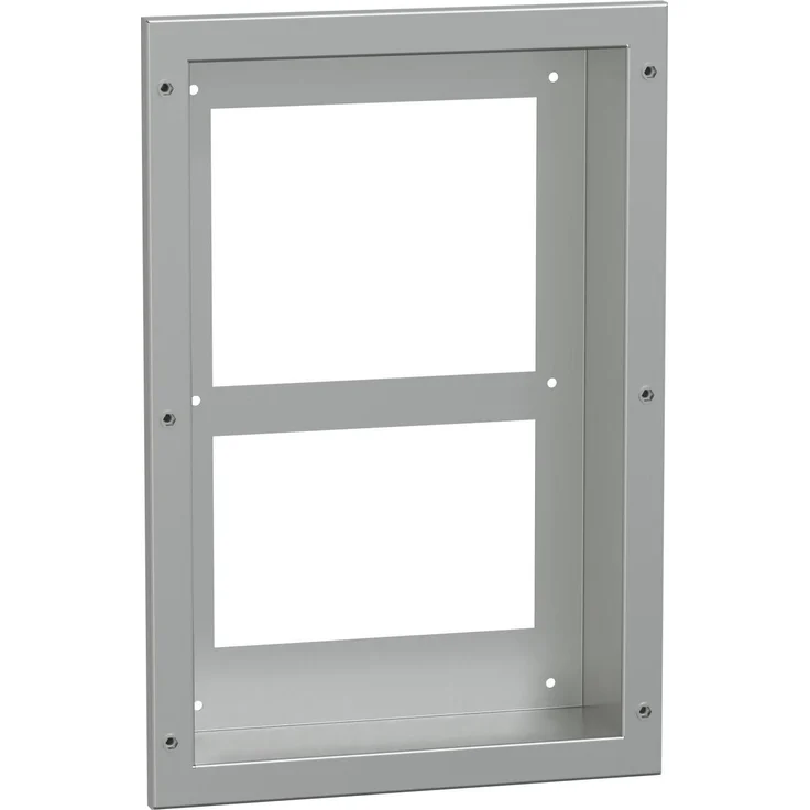 Schneider Electric Nsycuacc038dg, Montagesatz für seitlich montierte Kühlgeräte aus rostfreiem Stahl, IP55, halb bündig, HxBxT 522 x 352 x 91 mm