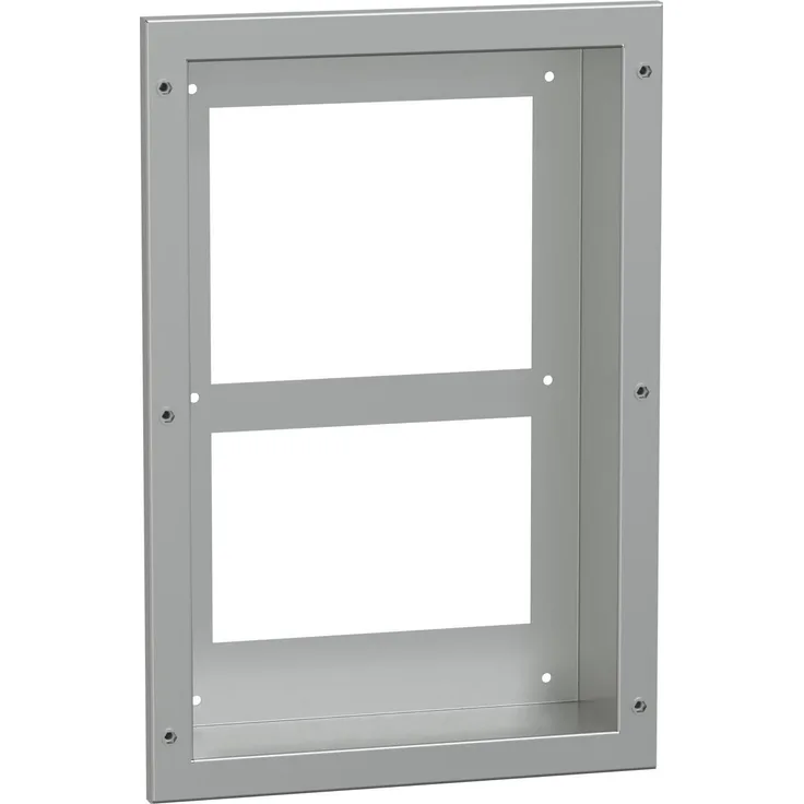 Schneider Electric Nsycuacc038dg, Montagesatz für seitlich montierte Kühlgeräte aus rostfreiem Stahl, IP55, halb bündig, HxBxT 522 x 352 x 91 mm