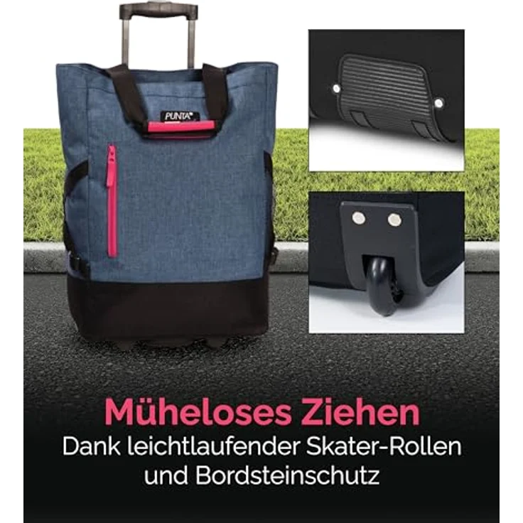 fabrizio® Trolley Reise- und Einkaufstrolley Classic - Bordgepäck IATA Standard, Farbwahl – Bild 2