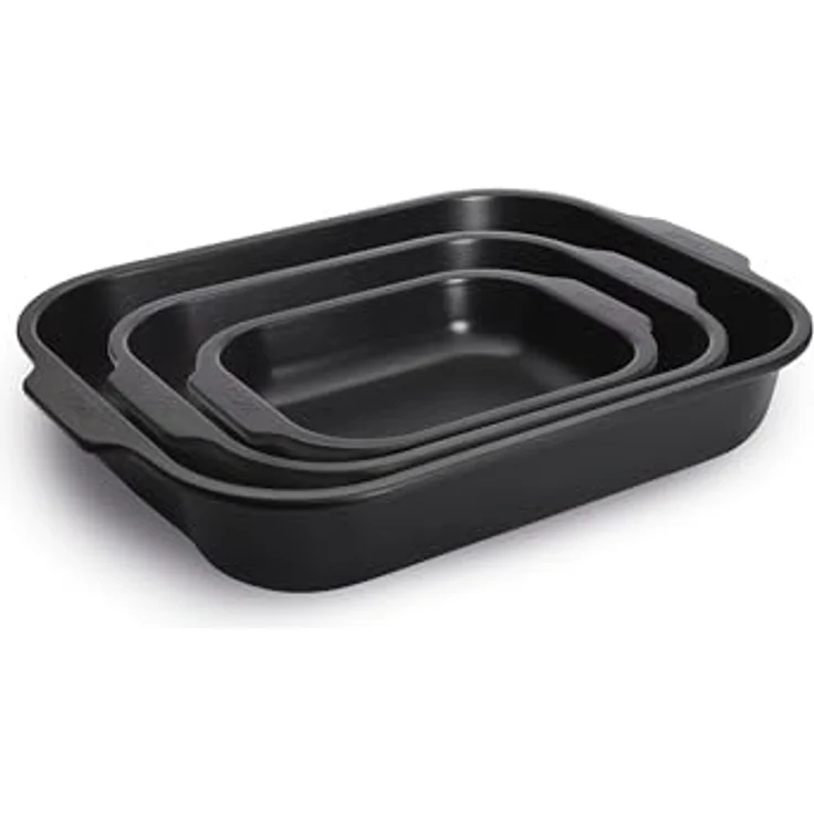 Woll Bratreinen Set, 3-tlg, PFAS-frei, hitzebeständig bis 260 °C, aluminisierter Stahl – Bild 1