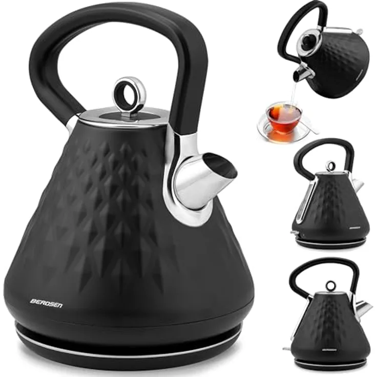 Berdsen Wasserkocher BD-700 1,7 l schwarz, Wasserkocher