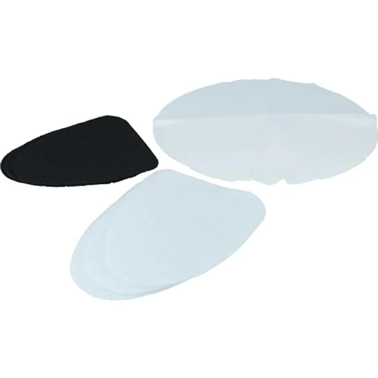 vhbw 18-tlg. Filter-Set für DeLonghi 5525112800, 6x Papierfilter, 6x Aktivkohlefilter, 6x Fettfilter, robustes Zubehör in schwarz und weiß – Bild 2