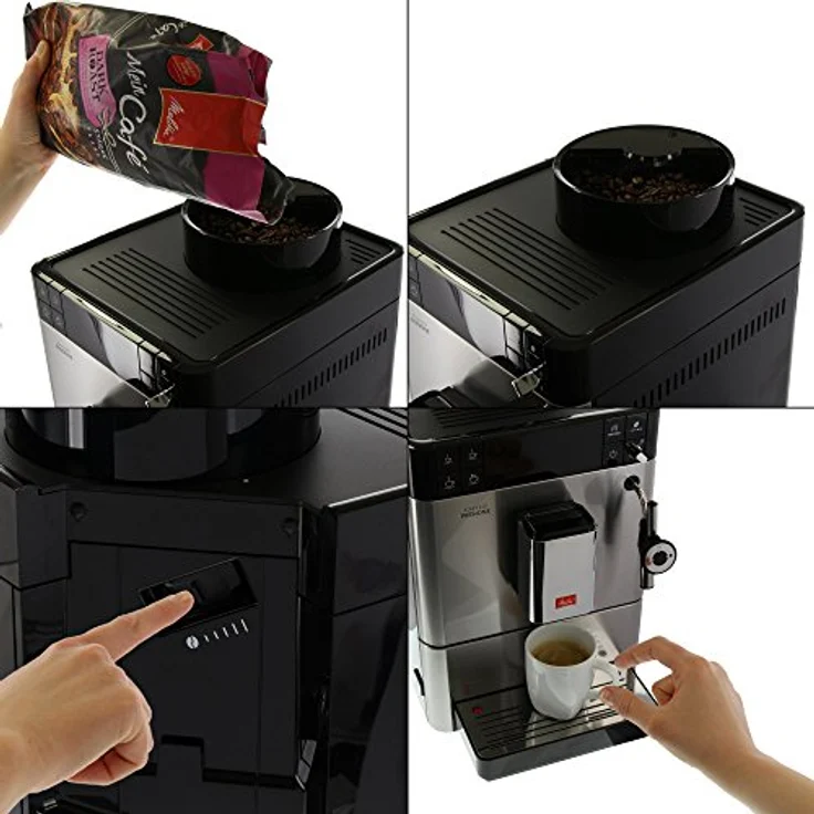 Melitta Caffeo Passione F540-100, Kaffeevollautomat mit Auto-Cappuccinatore-System, Edelstahl, mit Milchsystem – Bild 2