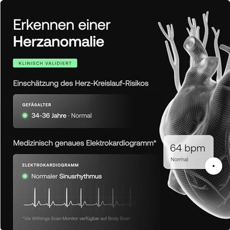 Withings Body Scan - WLAN-Personenwaage, Körperzusammensetzung analysieren, Muskelmasse, Wasseranteil, EKG, Weiß – Bild 4