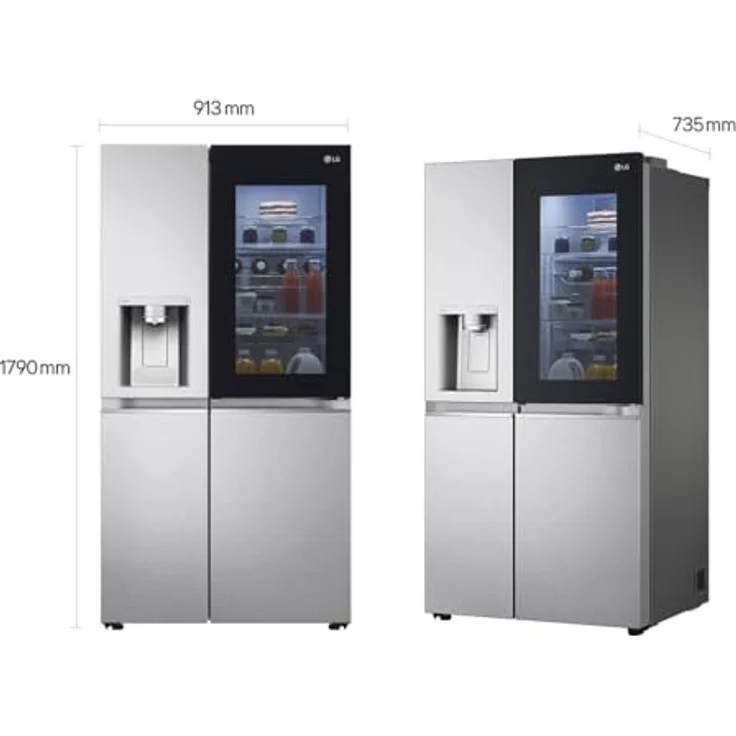 LG GSXE90MBDD Kühl-Gefrier-Kombination, Side-by-Side, 628 Liter, Metal Sorbet, Smart Inverter Compressor®, Door-in-Door® – Bild 11