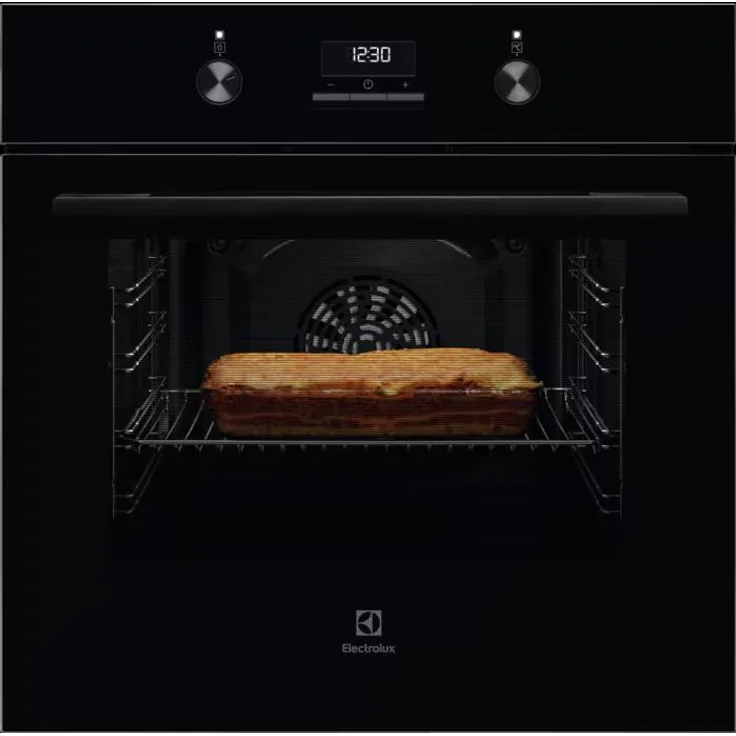 AEG Electrolux KOFGH40BK Einbaubackofen, Reinigung mit Wasserdampf, Grillfunktion, A, schwarz