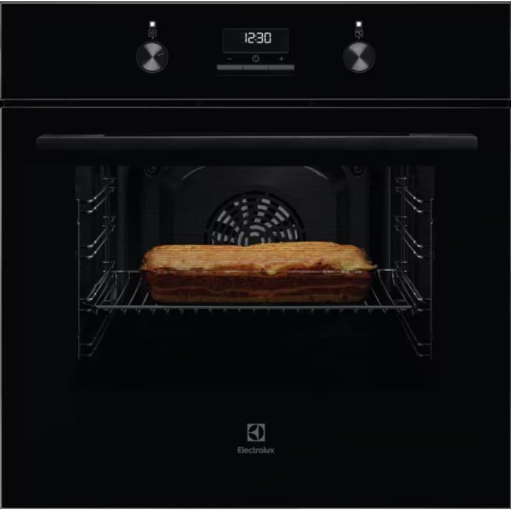 AEG Electrolux KOFGH40BK Einbaubackofen, Reinigung mit Wasserdampf, Grillfunktion, A, schwarz