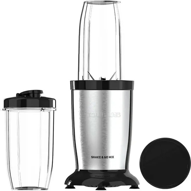 Taurus SHAKE & GO MIX, Tischplatten-Mixer mit 1000 W, 0,5 l, Pulsfunktion und Eis-Crusher, Edelstahl Schwarz