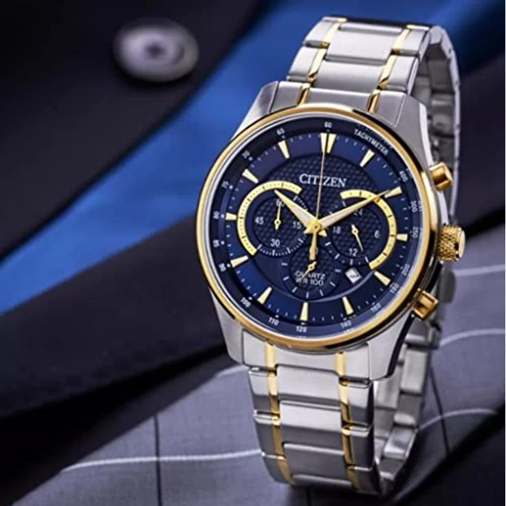 Citizen Herren Armbanduhr AN8194 51L Chronograph, bicolor – Bild 5