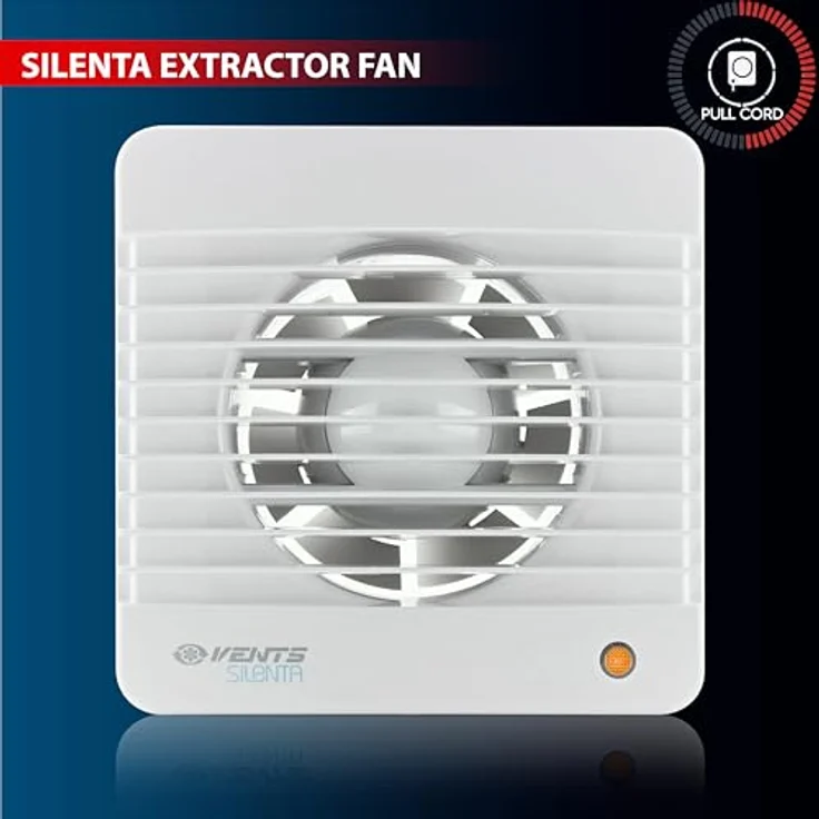 VENTS Silenta-M 100 T, Kleinraumventilator Wandventilator mit Nachlauf, weiß, 78 m³/h, 26 dB(A) – Bild 2
