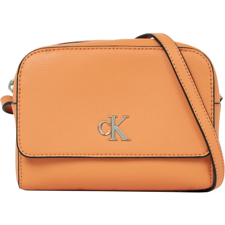 Calvin Klein Jeans Umhängetasche MINIMAL MONOGRAM CAMERA BAG18, Handtasche Damen Schultertasche Tasche Damen Minibag, Caramel