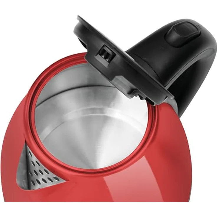 ECG RK 1705 Metallico Rosso, 2200W, 1,7l Wasserkocher aus Edelstahl mit Wassertemperaturanzeige – Bild 5