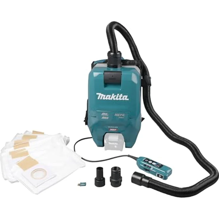 Makita VC009GZ01 Akku-Rucksackstaubsauger 40V max. mit AWS (ohne Akku, ohne Ladegerät), Petrol/Schwarz – Bild 6
