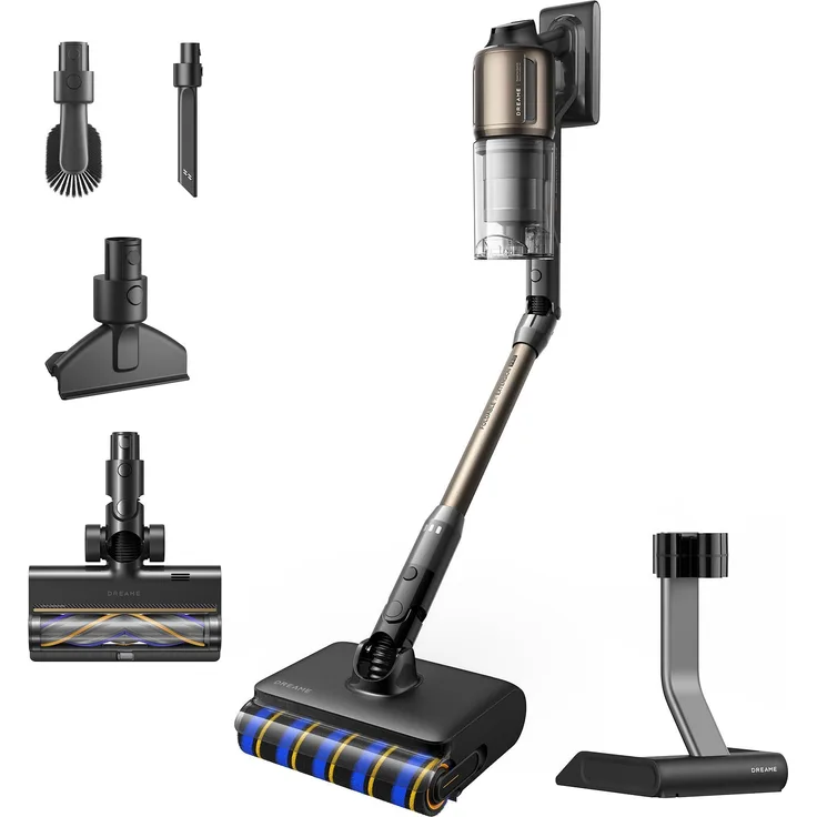 Dreame Z30 Pro Aqua, Akku-Handstaubsauger mit Nass- und Trockenreinigung, 310AW, 28kPa, Heißluft-Selbstreinigung, 90° biegbar, 5-lagiger HEPA, 0-Tangle, 90 Minuten Akkulaufzeit