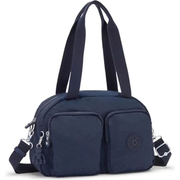 Kipling Basic Cool Defea, Schultertasche 33 cm mit abnehmbarem Umhängeriemen, Blau – Bild 1