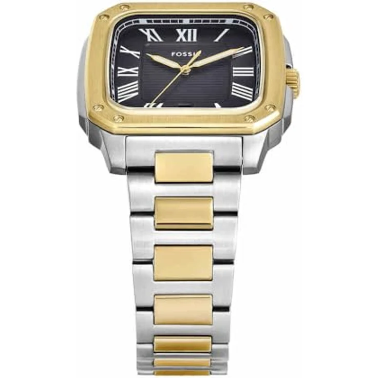 Fossil Crosby, Herrenuhr Edelstahl mit blauem Ziffernblatt, 42 mm Gehäuse und Datumsanzeige, wasserdicht bis 50 m – Bild 4