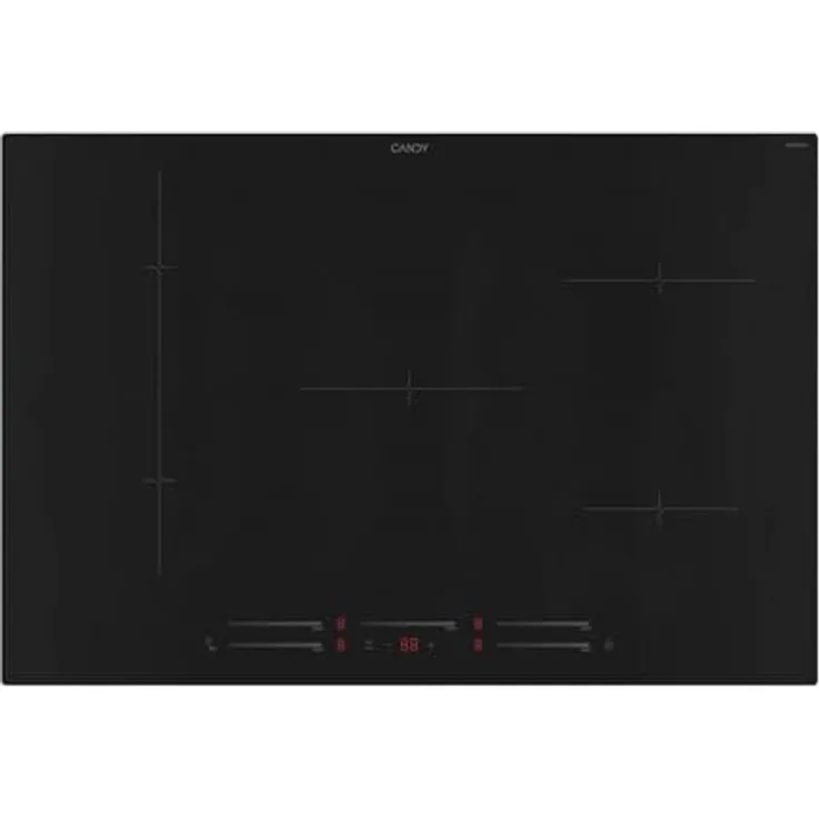 Candy Moderna CIE854MCBB, Integriertes 80 cm Zonen-Induktionskochfeld mit 5 Zonen, Schwarz