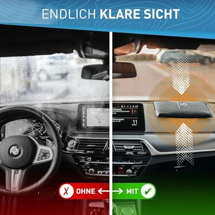 DS Produkte FLIPLINE Auto-Luftentfeuchter mit Naturgranulat, wiederverwendbar, 400 ml Feuchtigkeitsaufnahme, inklusive Anti-Rutsch-Pad – Bild 4